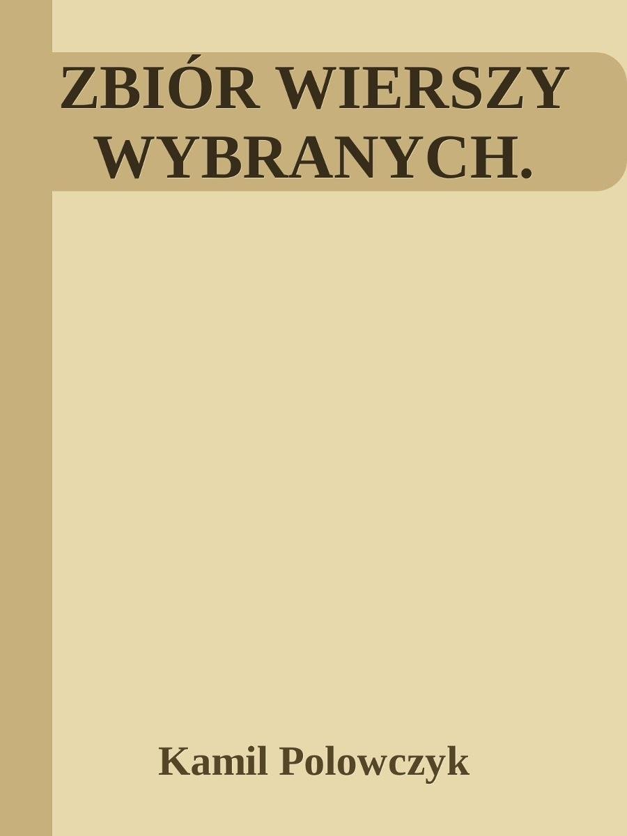 Zbiór wierszy wybranych okładka