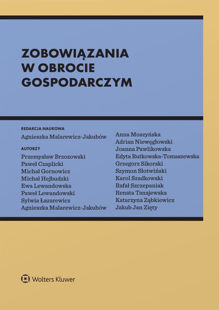 Zobowiązania w obrocie gospodarczym okładka